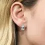 BERRICLE Rhodium Plated Sterling Silver Emerald Cut Cubic Zirconia CZ Solitaire Bridal Bridesmaid Fashion Necklace and Earrings Set BERRICLE Rhodium Plated Sterling Silver Emerald Cut Cubic Zirconia CZ Solitaire Bridal Bridesmaid Fashion Necklace and Earrings Set