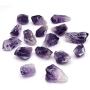Sterling Silver Raw Amethyst Gemstone Daity Necklace 18 inch Healing Crystals Chakra Stones Women Girls Birthday Mothers Gifts