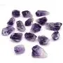 Sterling Silver Raw Amethyst Gemstone Daity Necklace 18 inch Healing Crystals Chakra Stones Women Girls Birthday Mothers Gifts