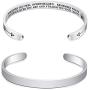 KEPKGO Inspirational Cuff Bracelets Gifts for Daughter, for Mom Granddaughter Women Girls Gift