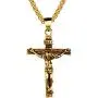 LineAve Mens Stainless Steel Jesus Christ Crucifix Cross Pendant Necklace LineAve Mens Stainless Steel Jesus Christ Crucifix Cross Pendant Necklace