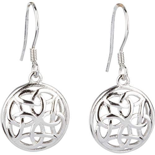 Sterling Silver Celtic Knot Round Earrings