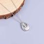 IOHUPCI Cremation Necklace for Ashes - 925 Sterling Silver Multicolor Cubic Zirconia Teardrop Keepsake Memorial Pet Human Ashes Holder Pendant Jewelry Women Gifts
