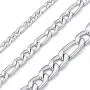 Richsteel 3mm/5mm/8mm Wide Figaro Chain Necklace for Men Women Boys Girls 18/20/22/24/26/28/30/32 Inches Stainless Steel/18K Gold Plated/Black Hip Hop Style Jewelry(with Gift Box)