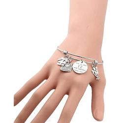 Birthday Jewelry for Her Birthday Bracelet Bangle with Birthday Cake Charm10th 12th Sweet 16th 18th 21st 30th 39th 40th 50th Bangle Anniversary Jewelry