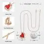 CDE Love Heart Pendant Necklaces for Women Silver Tone Rose Gold Tone Crystals Birthstone Valentines Day Jewelry Gifts for Women Party/Anniversary Day/Birthday