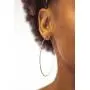 Large 14k Yellow Gold Continuous Endless Hoop Earrings, 1.2mm Tube Large 14k Yellow Gold Continuous Endless Hoop Earrings, 1.2mm Tube