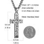 HZMAN Religion Psalm 121:8 Stainless Steel Jesus Christ Crucifix Cross Lords Prayer Pendant Necklace