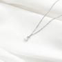 MONOZO Initial Necklace for Women Girls, 14K White Gold Plated Dainty Necklace with Initials, Letter Cubic Zirconia Monogram Small Initial Necklace Gifts for Women Teen Girls BFF Friendship