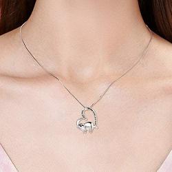 Sloth Necklace Gifts for Women Sterling Silver I Love you to the Moon and Back Heart Pendant Necklaces Mothers Valentines Day Jewelry for Mom Girlfriend