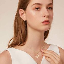 14K Solid Gold Moon Necklaces for Women, Real Yellow Gold Moon Star Pendant Necklace Fine Jewelry for Girls 16''- 18''