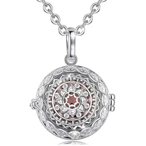 INFUSEU Essential Oil Diffuser Necklaces Aromatherapy Lava Rock Stone Jewelry Gifts Set for Women, 24'' Chain INFUSEU Essential Oil Diffuser Necklaces Aromatherapy Lava Rock Stone Jewelry Gifts Set for Women, 24'' Chain