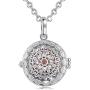 INFUSEU Essential Oil Diffuser Necklaces Aromatherapy Lava Rock Stone Jewelry Gifts Set for Women, 24'' Chain