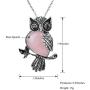 Top Plaza Owl Necklaces Healing Crystal Stone Pendant Reiki Spiritual Energy Gemstone Quartz Necklace Birthday for Women Men