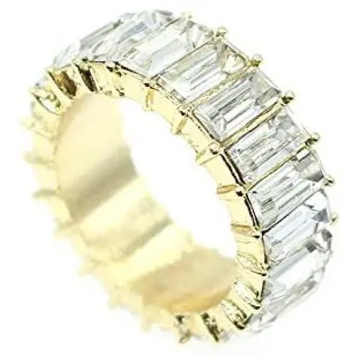HSQYJ Rainbow Baguette Band Ring Eternity Band Cubic Zirconia Ring Gold Plated Fashion Luxury Jewelry Crystal Cocktail Rings for Women Girl Gift HSQYJ Rainbow Baguette Band Ring Eternity Band Cubic Zirconia Ring Gold Plated Fashion Luxury Jewelry Crystal Cocktail Rings for Women Girl Gift