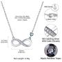 Cubic Zirconia 925 Sterling Silver Infinity Necklace or Earrings Forever Love Heart Jewelry Valentines Gift (Necklace)