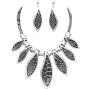 Rosemarie & Jubalee Womens Unique Statement Faux Wild Animal Print Bib Necklace and Earring Set, 15''-18'' with 3'' Extender Rosemarie & Jubalee Womens Unique Statement Faux Wild Animal Print Bib Necklace and Earring Set, 15''-18'' with 3'' Extender