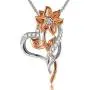 SNZM Heart Pendant Necklace for Women Sunflower Sunshine Necklace Christmas Jewelry Gift for Girls Daughter
