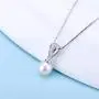 LGSY 925 Sterling Silver Simple CZ Pearl Bail Pendants for Pearl Jewely Making, Design Pendant Fitting for Fashion Jewlery