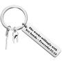 POTIY Dental Hygienist Gift Dentist Gift Religious Jewelry Bible Verse Keychain She Works Willingly with Her Hands Dentist Keychain Dentist Assistant Graduation Jewelry