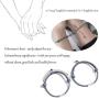 Cassfic Anniversary Bracelets Set for Couples Rope Braided Couple Bracelets Vows of Eternal Love Pendants Bracelet with Magnetic Bells Gift Jewelry Set for Couple