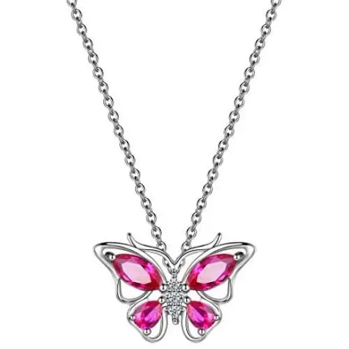 Hipunk 925 Sterling Silver Birthstone Butterfly Jewelry Women Crystal Animal Cute Butterflies Birthday Necklace/Earring/Ring/Bracelet Sets Birth Stone Statement Anniversary Jewellery Hipunk 925 Sterling Silver Birthstone Butterfly Jewelry Women Crystal Animal Cute Butterflies Birthday Necklace/Earring/Ring/Bracelet Sets Birth Stone Statement Anniversary Jewellery