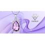 Princess Crown Sofia The First Tiara and Magic Amulet & Princess Waterdrop Pendant Necklace for Girls Perfect Birthday/Christmas Gift