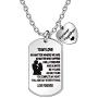 JQFEN to My Love Necklace Girlfriend Wife Gift Military Jewelry Personalized Love Necklace Pendant
