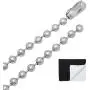 The Bling Factory Mens 6mm High-Polished Stainless Steel Ball Military Bead Chain Necklace