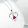 YFN Heart Necklace Sterling Silver Cubic Zirconia Pendant for Women Mothers Day Jewelry Gifts