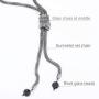 Glass beads Pendant -Necklace Delicate 40'' Net Chain Jewelry for Women and Girls (Gunmetal)