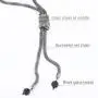 Glass beads Pendant -Necklace Delicate 40'' Net Chain Jewelry for Women and Girls (Gunmetal)