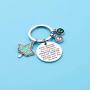 WSNANG Sorority Gift Pink and Green Charm Leaf Pendant Inspirational Paraphernalia Graduation Gifts You are Braver Stronger Smarter Than You Think Keychain