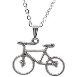 Personalized Bicycle Necklace Love Heart Bicycle Jewelry Infinite Charm Bike Necklace Pendants Sports Jewelry