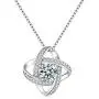 Jewlpire Love Knot Necklace for Women - 18K White Gold Plated Sterling Silver Cubic Zirconia Pendant Necklace - Best gift for your lover Jewlpire Love Knot Necklace for Women - 18K White Gold Plated Sterling Silver Cubic Zirconia Pendant Necklace - Best gift for your lover
