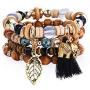 Baoqin Boho Beaded Bracelets for Women - Charm Stackable Multilayer Bracelets Gift for Women Girls Men
