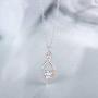 Womens 925 Sterling Silver Necklace Infinity Love Rose Gold White Gold Plated Pendant CZ Diamond Necklace Best Valentines Day