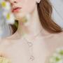 JZMSJF 925 Sterling Silver Lucky Horse Stirrup Y Chain Lariat Necklace Horse Gift Jewelry for Women Girls