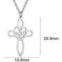 Jude Jewelers Stainless Steel Celtic Knot Christian Heart Cross Plain Pendant Necklace