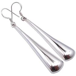 SilverStarJewel Earrings 2.5'' Sterling Silver Women Jewelry
