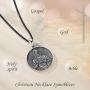 LOOVE Christian Jesus Prayer Sterling Silver Tags Necklace,''God Bless'' Vintage Pendant Religious Jewelry Gift for Men Women Teen