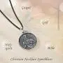 LOOVE Christian Jesus Prayer Sterling Silver Tags Necklace,''God Bless'' Vintage Pendant Religious Jewelry Gift for Men Women Teen