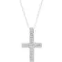Dazzlingrock Collection 0.35 Carat (ctw) 10K Gold Round Diamond Ladies Cross Pendant 1/3 (Silver Chain Included) Dazzlingrock Collection 0.35 Carat (ctw) 10K Gold Round Diamond Ladies Cross Pendant 1/3 (Silver Chain Included)
