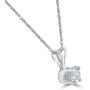 1/4ct Solitaire Round Diamond Pendant 14K White Gold