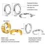 18K Gold Plated Hoop Earrings 3-9 Pairs Different Style Stainless Steel Small Huggie Hoop Earrings Set Round Hypoallergenic Fashion Punk Cartilage Earrings Jewelry Gift for Women and Men