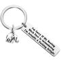 UJIMS Friendship Keychain with Elephant Charm Soul Sister Jewelry Bitches Appreciation Gift
