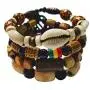 NOVARENA 1-24 Pcs Adjustable Length African Bracelets and Necklaces for Men Women Beaded Bracelets Multi Layer Ethnic Tribal Traditional