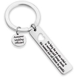 Wedding Officiant Keychain For Being the One Who United Us in Marriage Keychain Wedding Planner Gift Wedding Officiant Appreciation Gift Thank You Gifts for Wedding Officiant(KR- Who United Us)