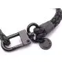 Mens Craftman Braided Leather Bracelet Handcrafted in USA - Dark Gray Mens Craftman Braided Leather Bracelet Handcrafted in USA - Dark Gray