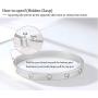 LISBLIER Classic Jewelry Gold Plated Bangle Bracelets,Stainless Steel with Crystal Cuff Bangle Bracelets for Women Jewelry Size 6.75 Inches